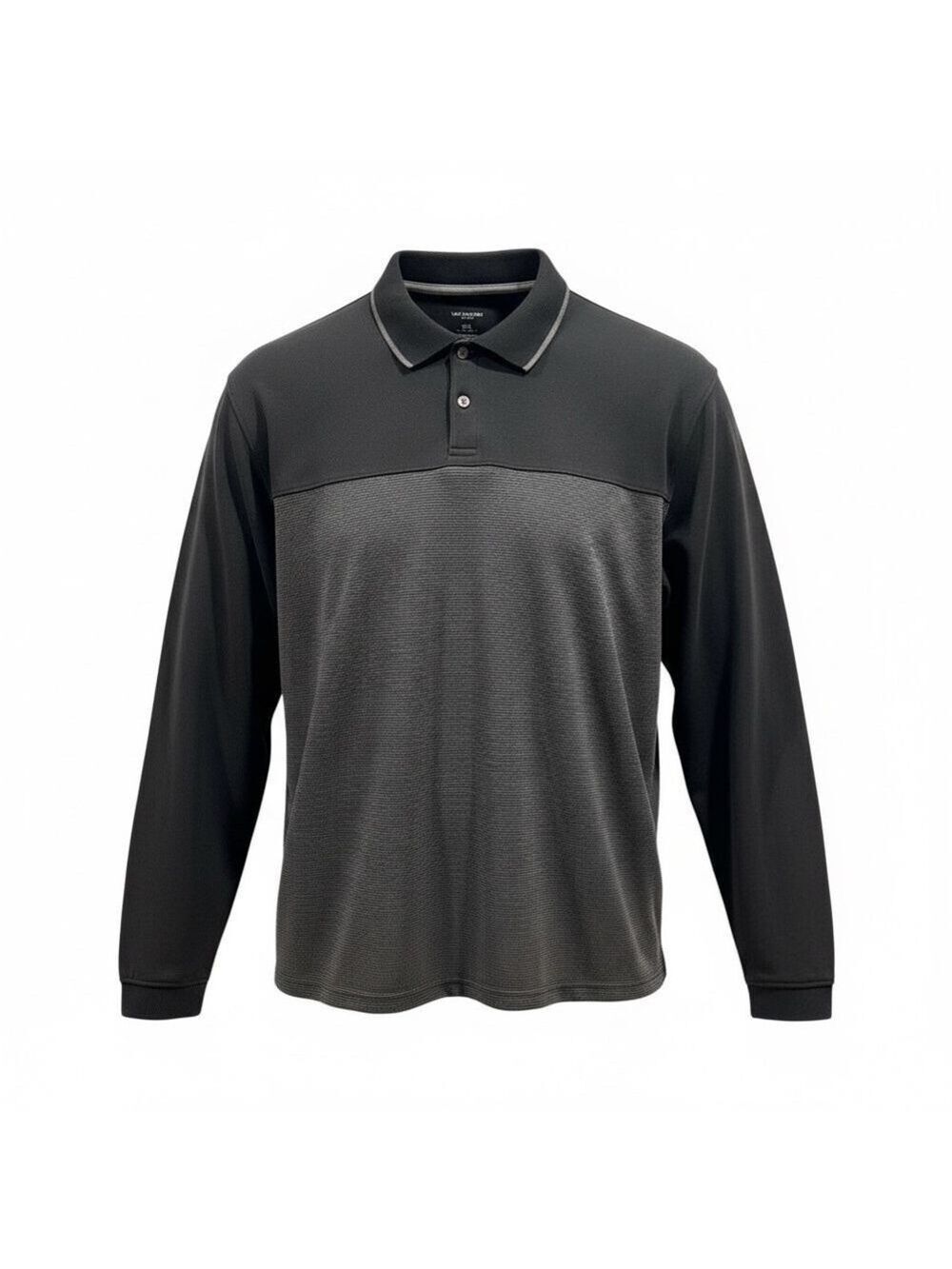 Van Heusen Polo Shirt Black Gray XXL